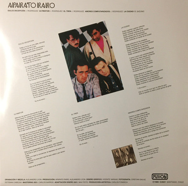 Imagen de la portada del disco Aparato Raro del artista Aparato Raro
