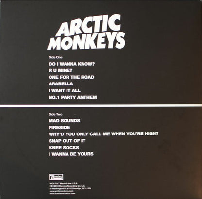 Imagen de la portada del disco AM del artista Arctic Monkeys