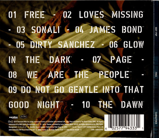 Iggy Pop - Free [CD]